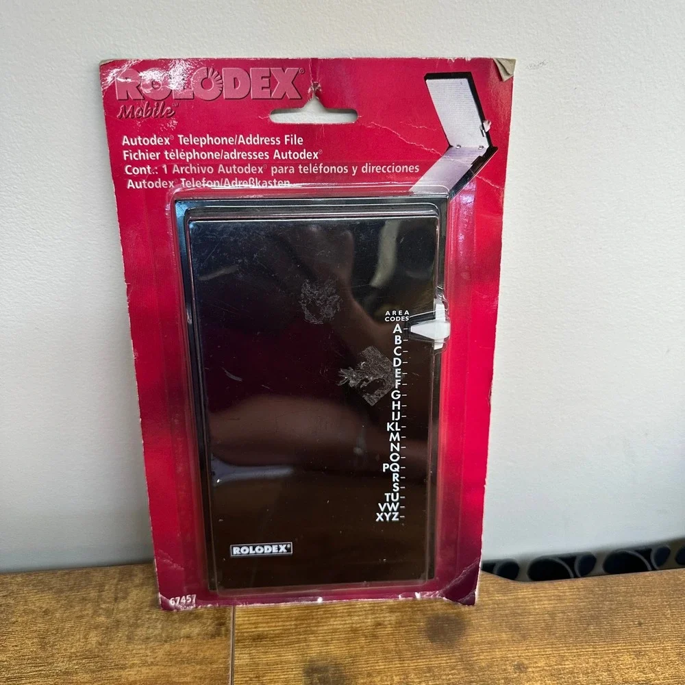 Vintage 1998 Rolodex Mobile‎ Autodex Telephone Address File Black 67457 AB100BLK
